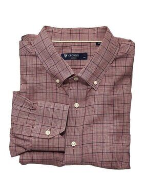 Cremeux Classics XXL Red Plaid 100% Cotton Mens Button-Down Shirt